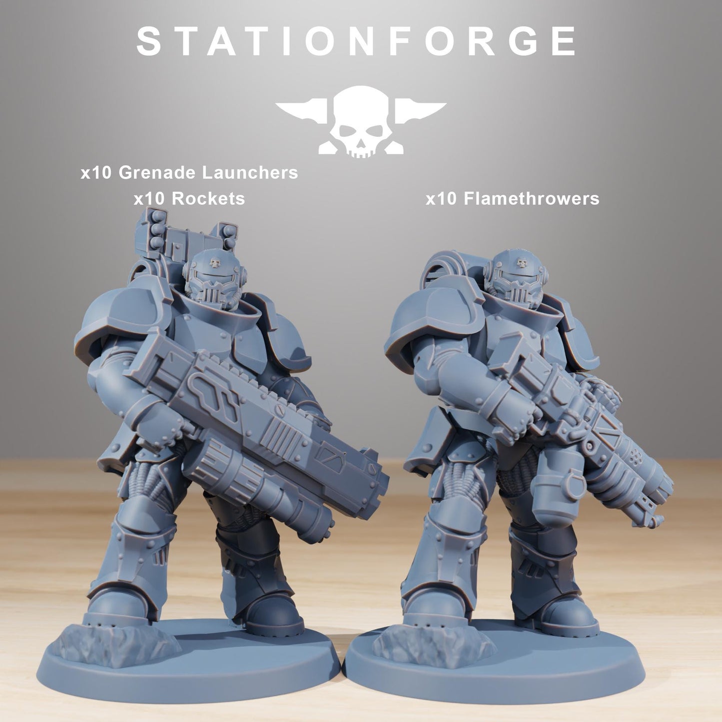 Station Forge Socratis Ravagers unit 3d printed proxie Wargames / Marines