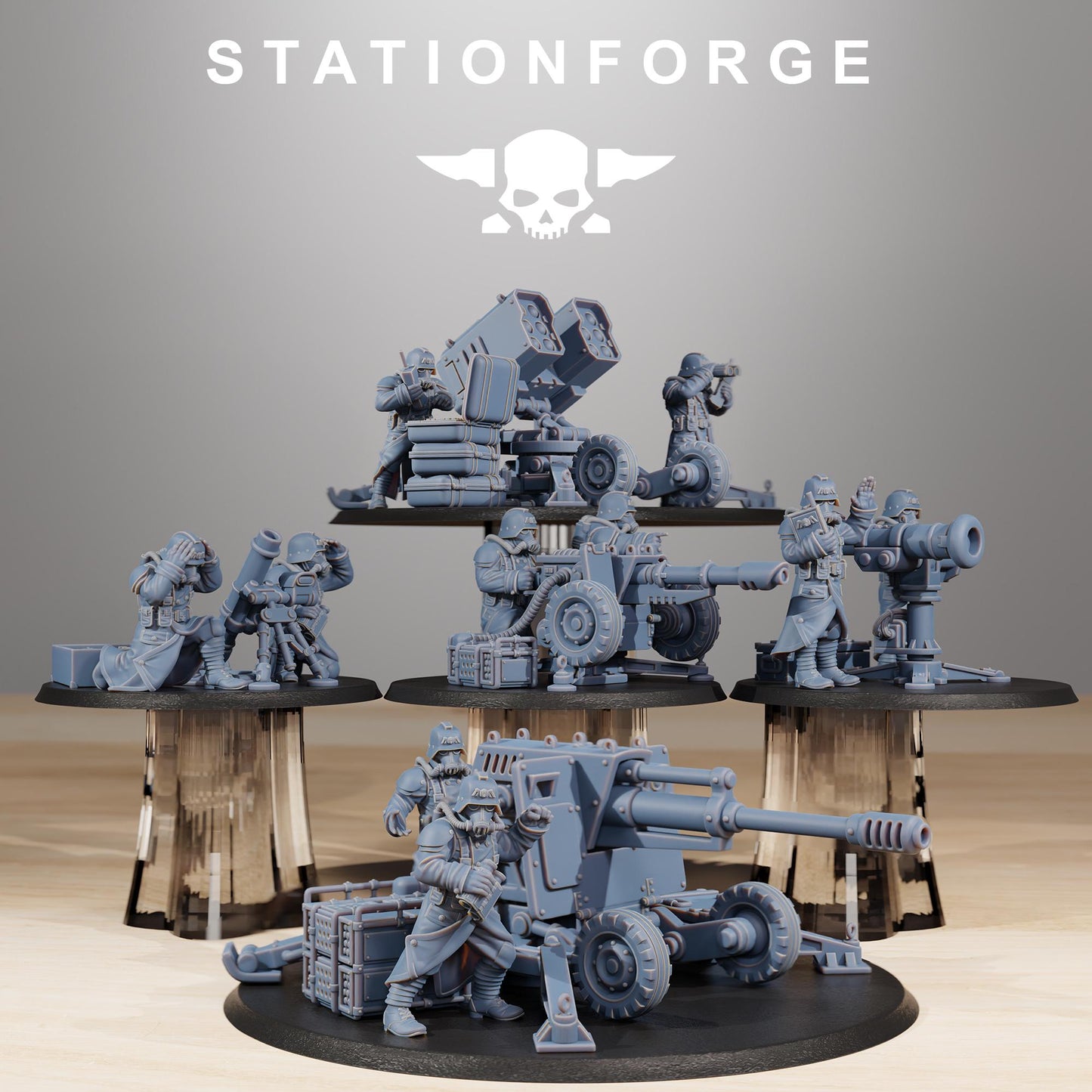 Station Forge GrimGuard Battle Weapons 3d printed proxie Wargames