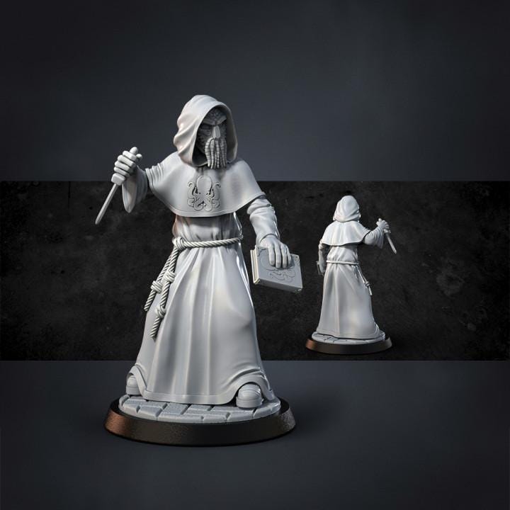 Miniatures for Horror Games Set 1 dnd approx 35mm high Abs resin