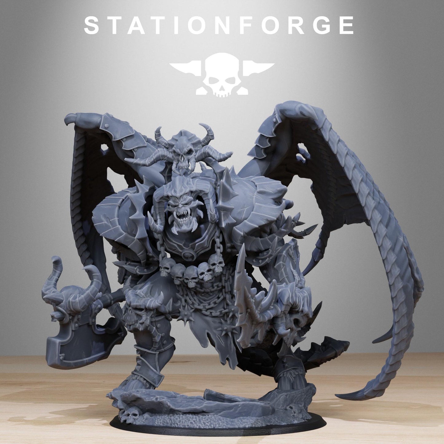 Station Forge Corrupted_Demon 80mm base Proxy minitures Tabletop RPG Wargaming