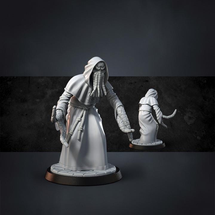 Miniatures for Horror Games Set 1 dnd approx 35mm high Abs resin