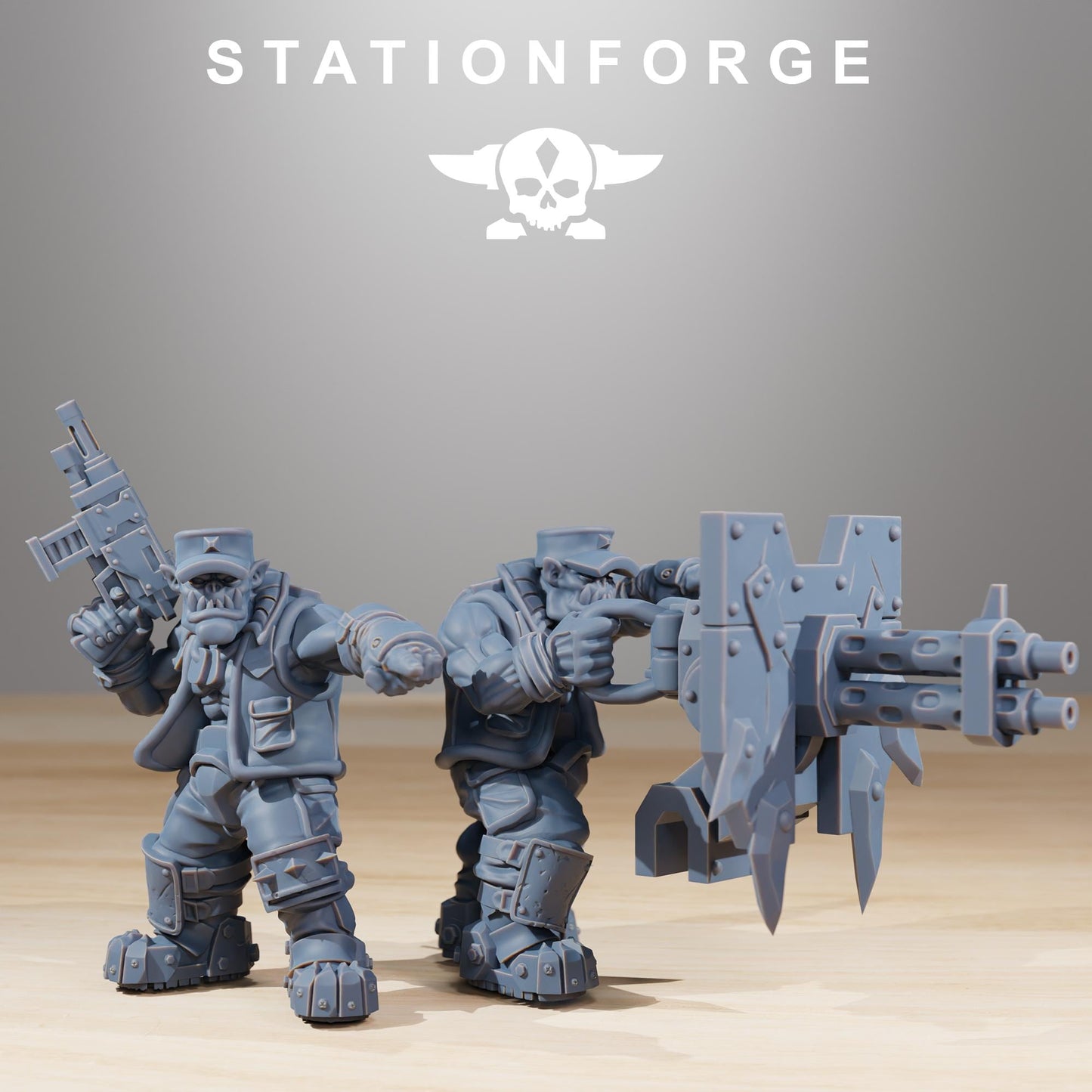 Station forge Orkaz Run Rolla (BIG BOY) Proxy minitures Tabletop RPG Wargaming 130mm base