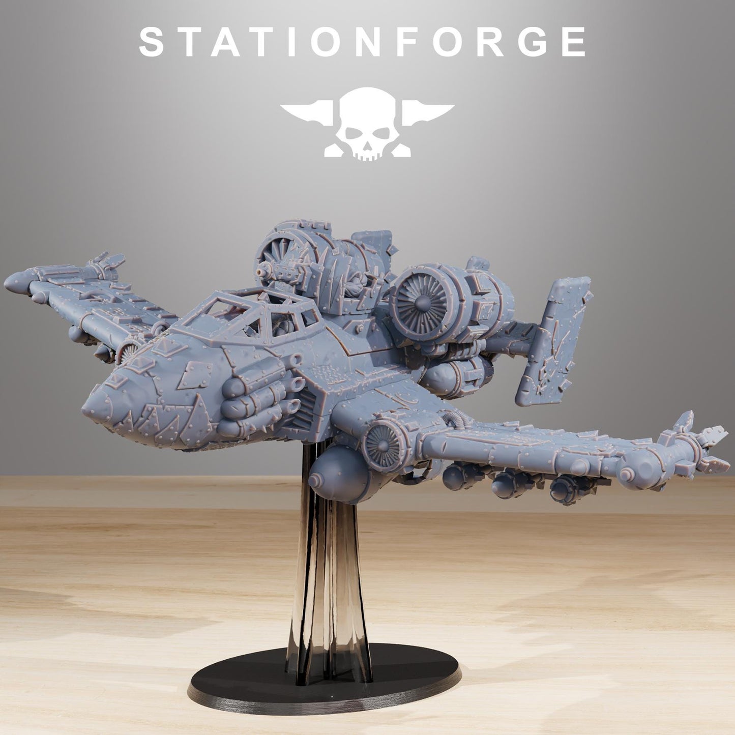 Station forge Orkaz Plane (BIG BOY) Proxy minitures Tabletop RPG Wargaming 120mm x 90mm base