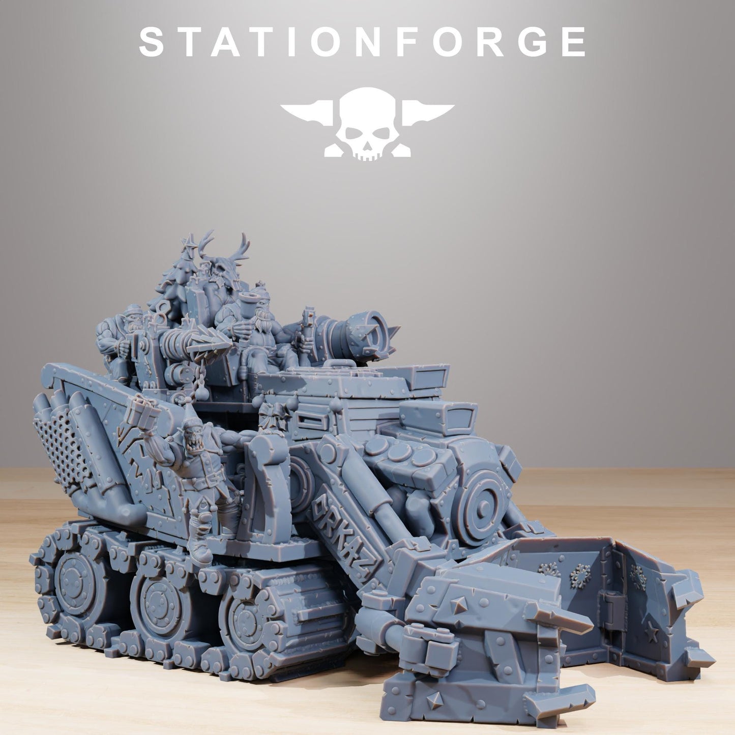 Station forge Orkaz Festivator Proxy minitures Tabletop RPG Wargaming 130mm base all in