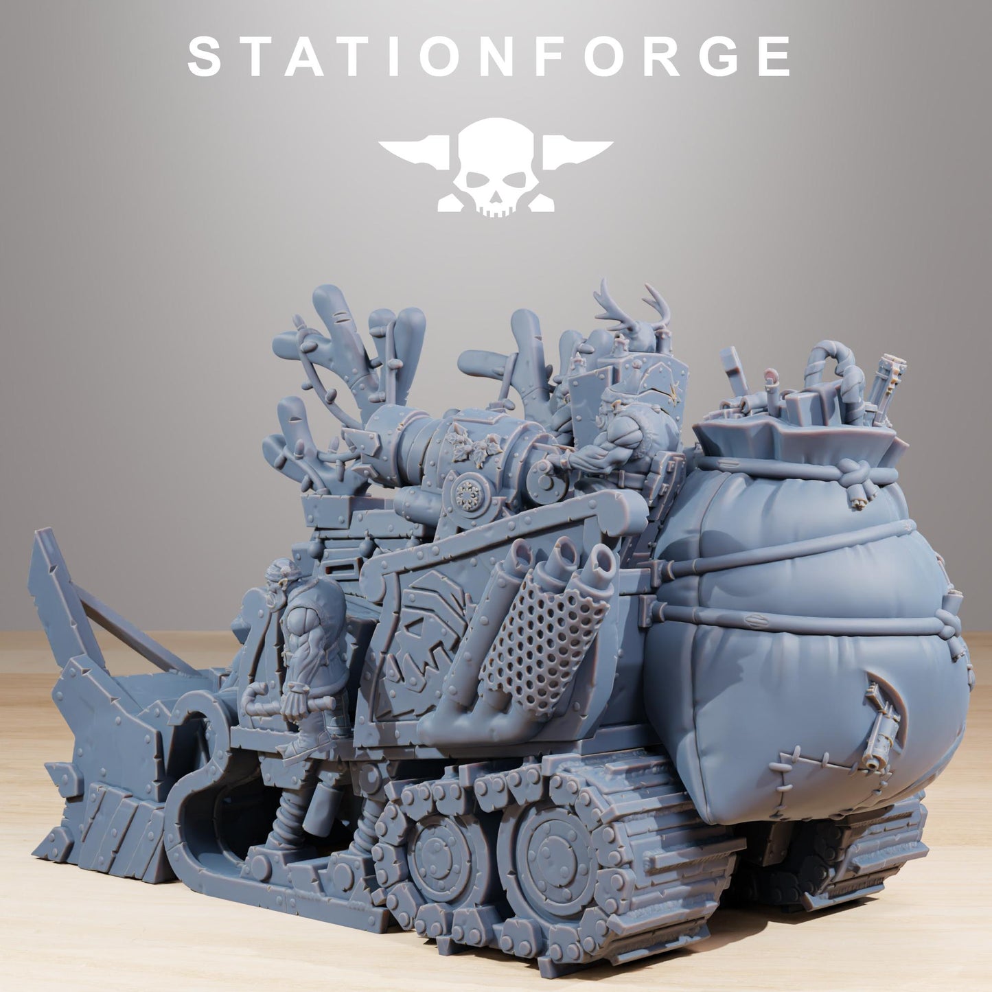 Station forge Orkaz Festivator Proxy minitures Tabletop RPG Wargaming 130mm base all in