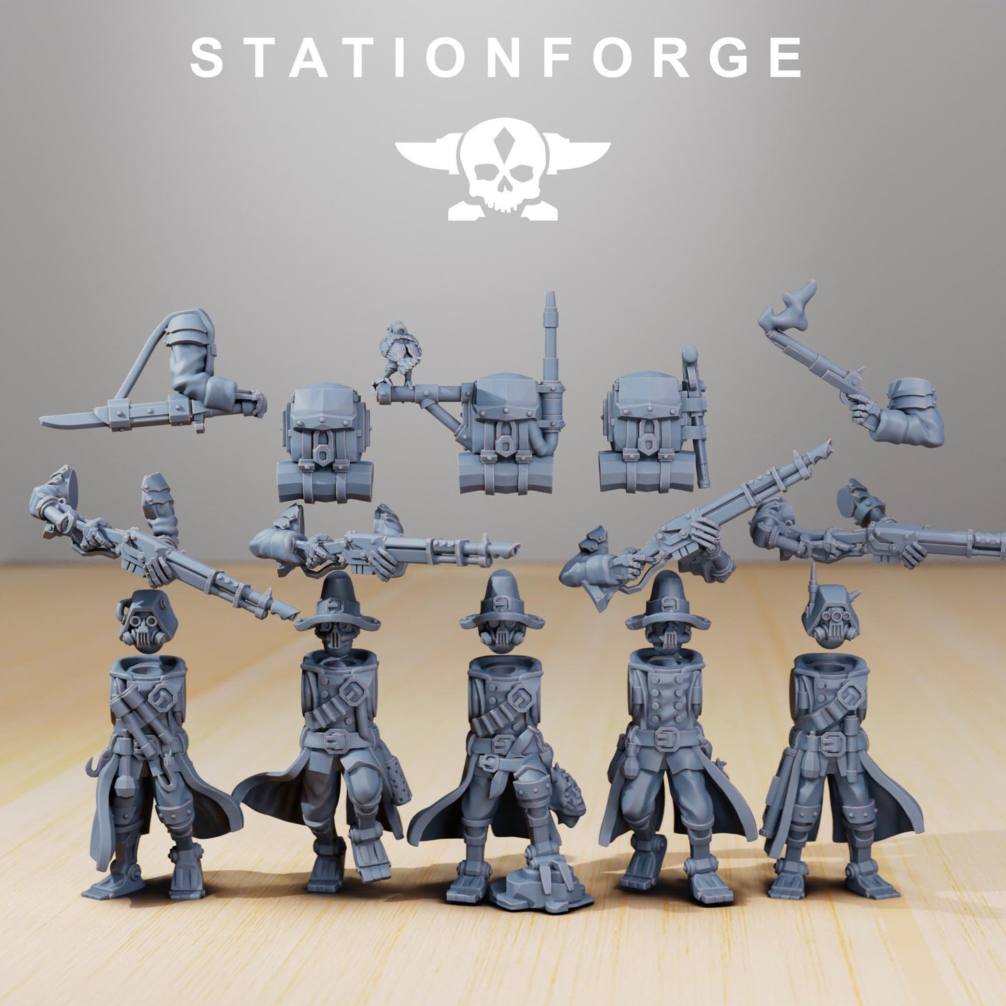 Station Forge Scavenger Bounty Hunters Team Proxy minitures Tabletop RPG Wargaming