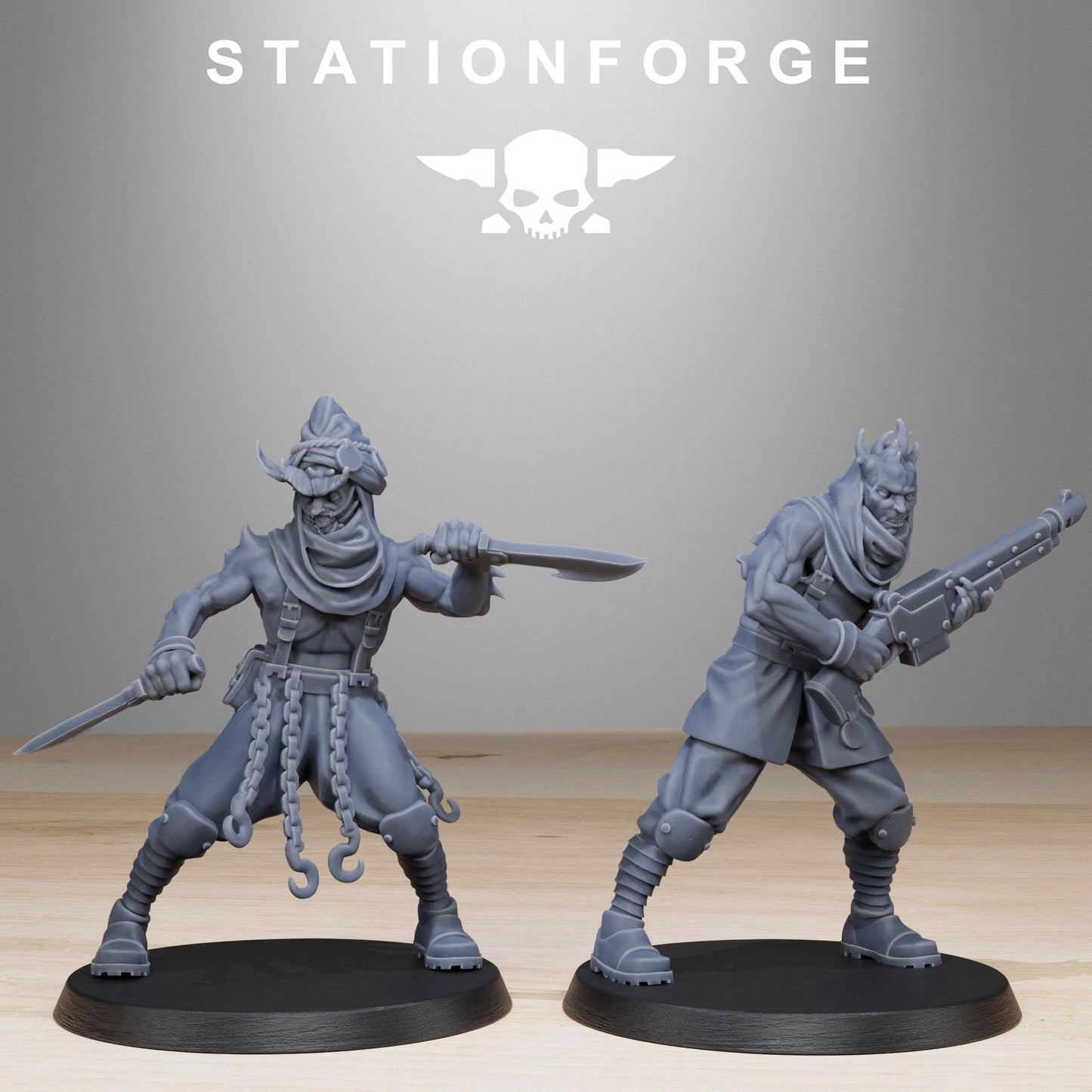 Station Forge Corrupted_Guard_Lechers Team Proxy 28mm minitures Tabletop RPG Wargaming