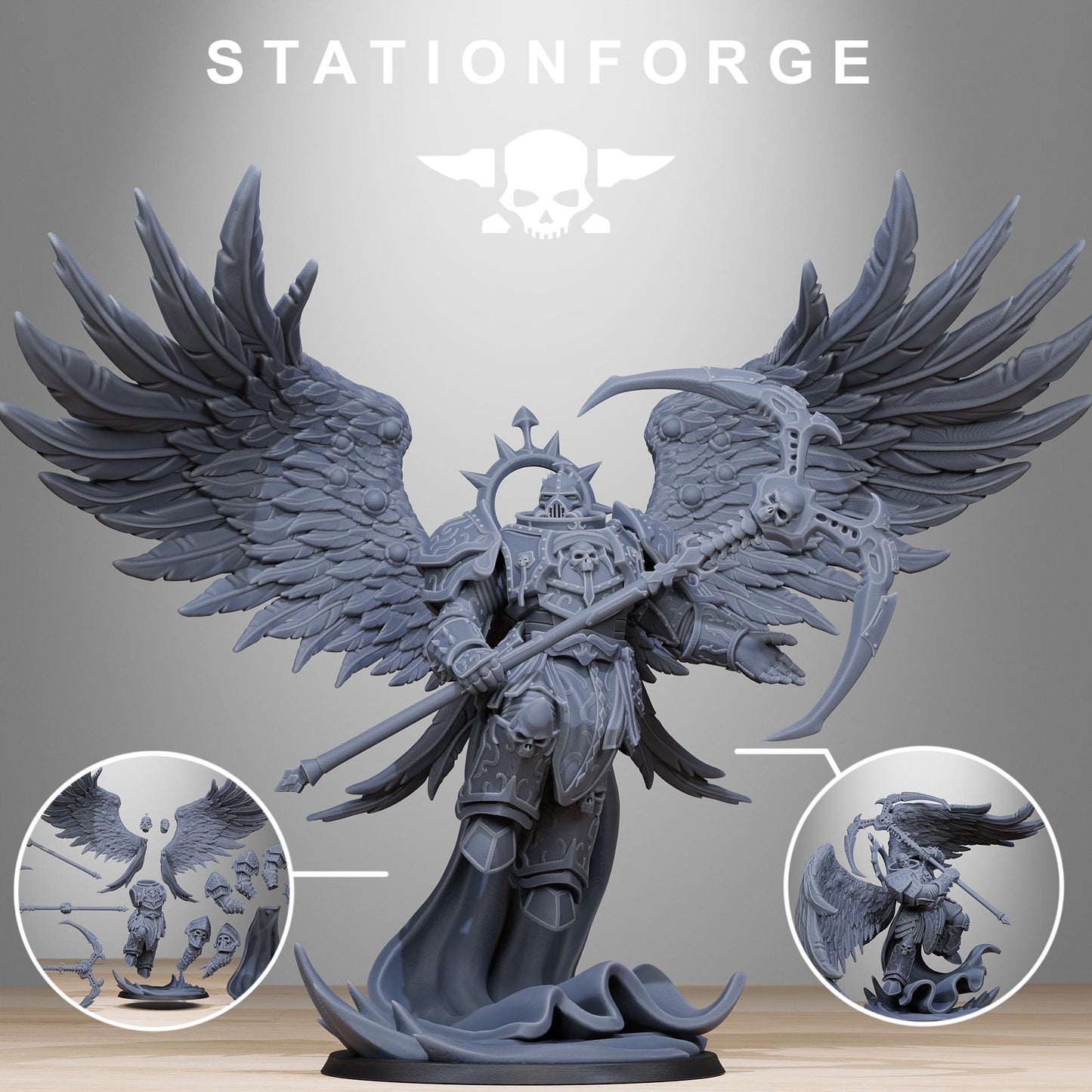 Station Forge Corrupted Archon Angel Team Proxy minitures Tabletop RPG Wargaming 2 poses to choose from