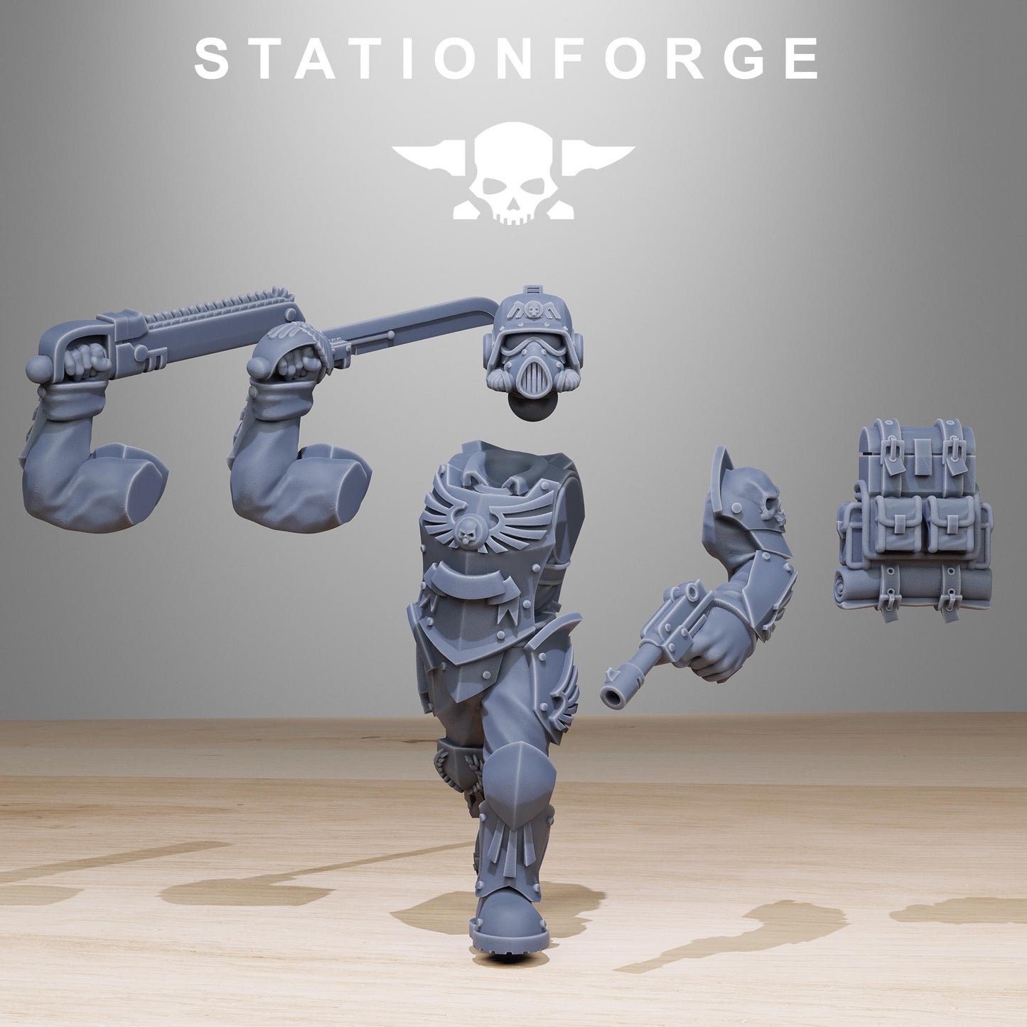 Station Forge GrimGuard_Elites 3d printed proxie Wargames
