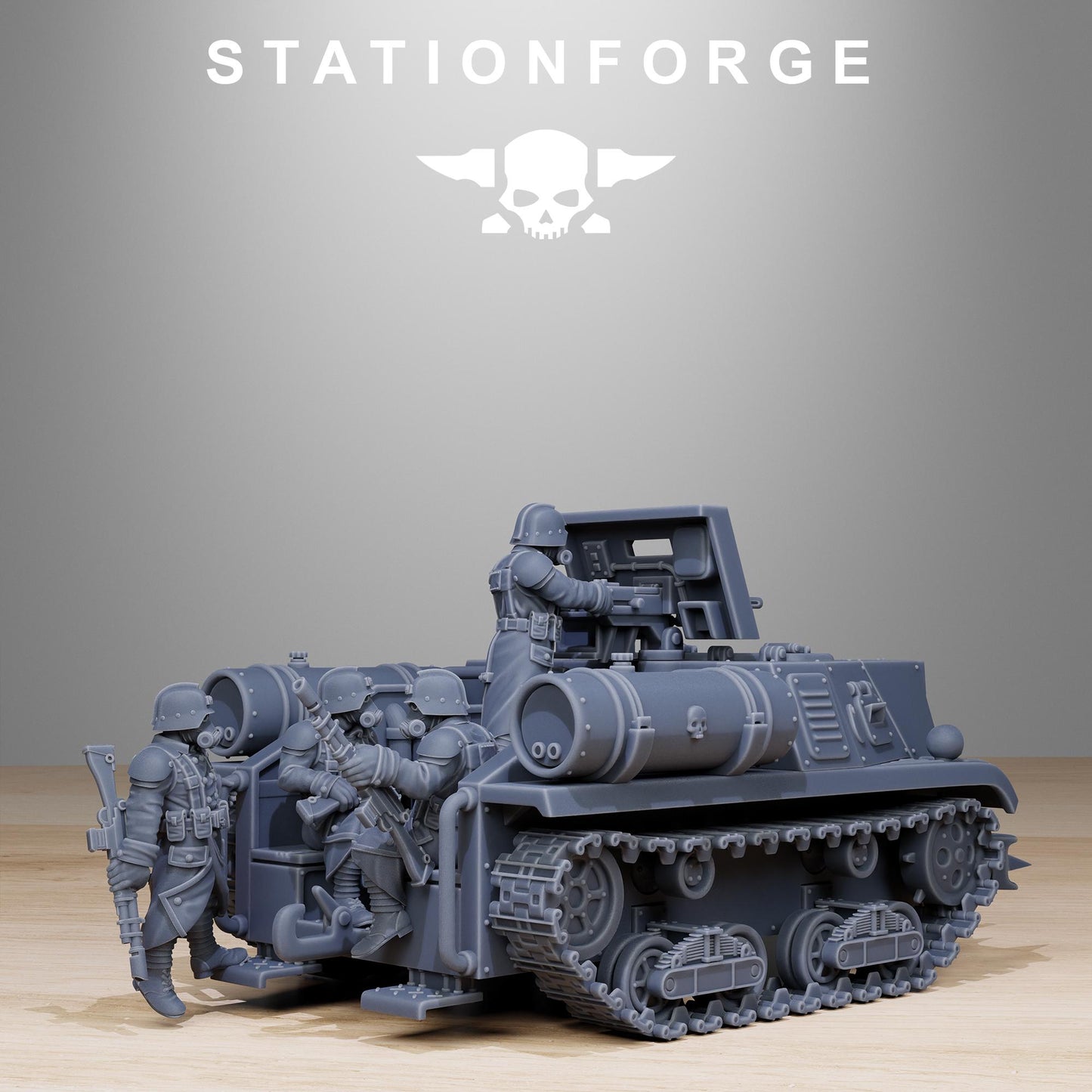 Station Forge GrimGuard Tankette 3d printed proxie Wargames