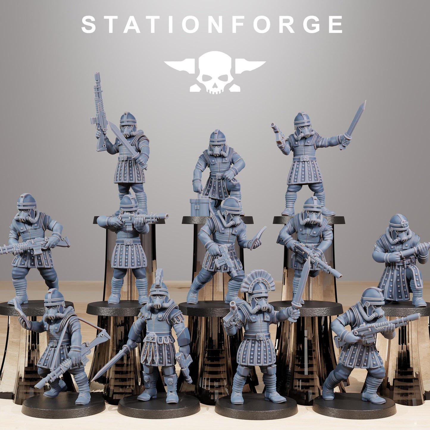 Station Forge GrimGuard Vexillatio 3d printed proxie Wargames Minitures