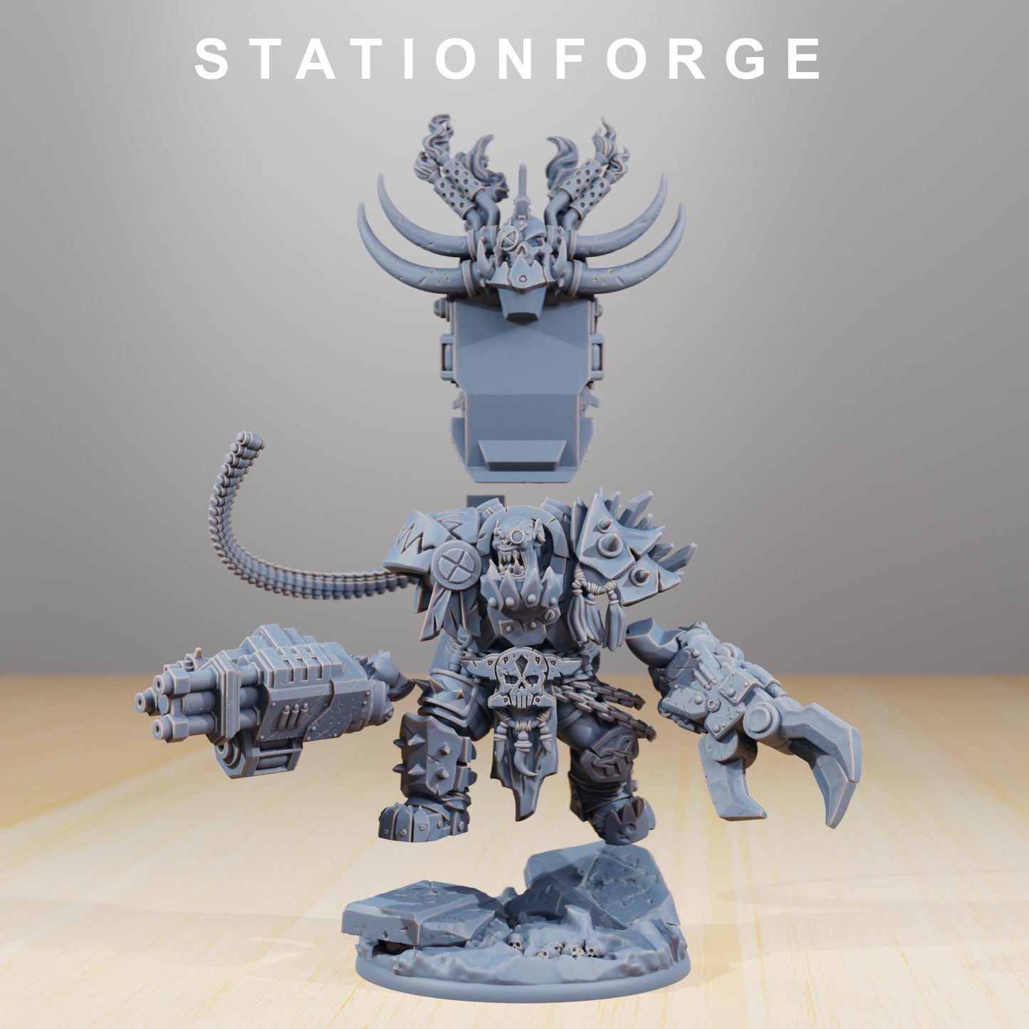 Station Forge Orkaz_Grand_Nutta v2 minitures Tabletop RPG Wargaming custom weapon choice now available