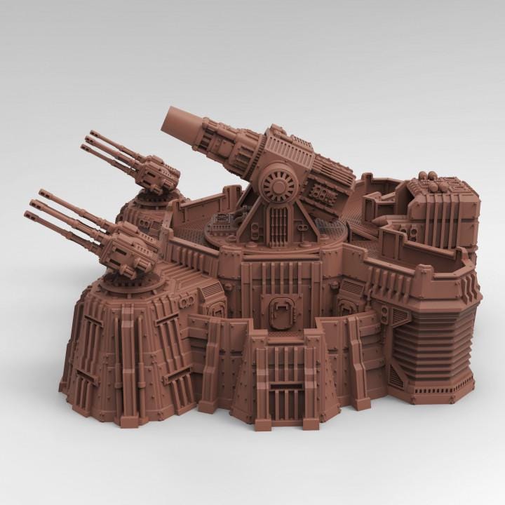 Planetary Defense Cannon Sci fi Structure Scenery Terrain 28/32mm RPG Wargaming custom weapon choice now available