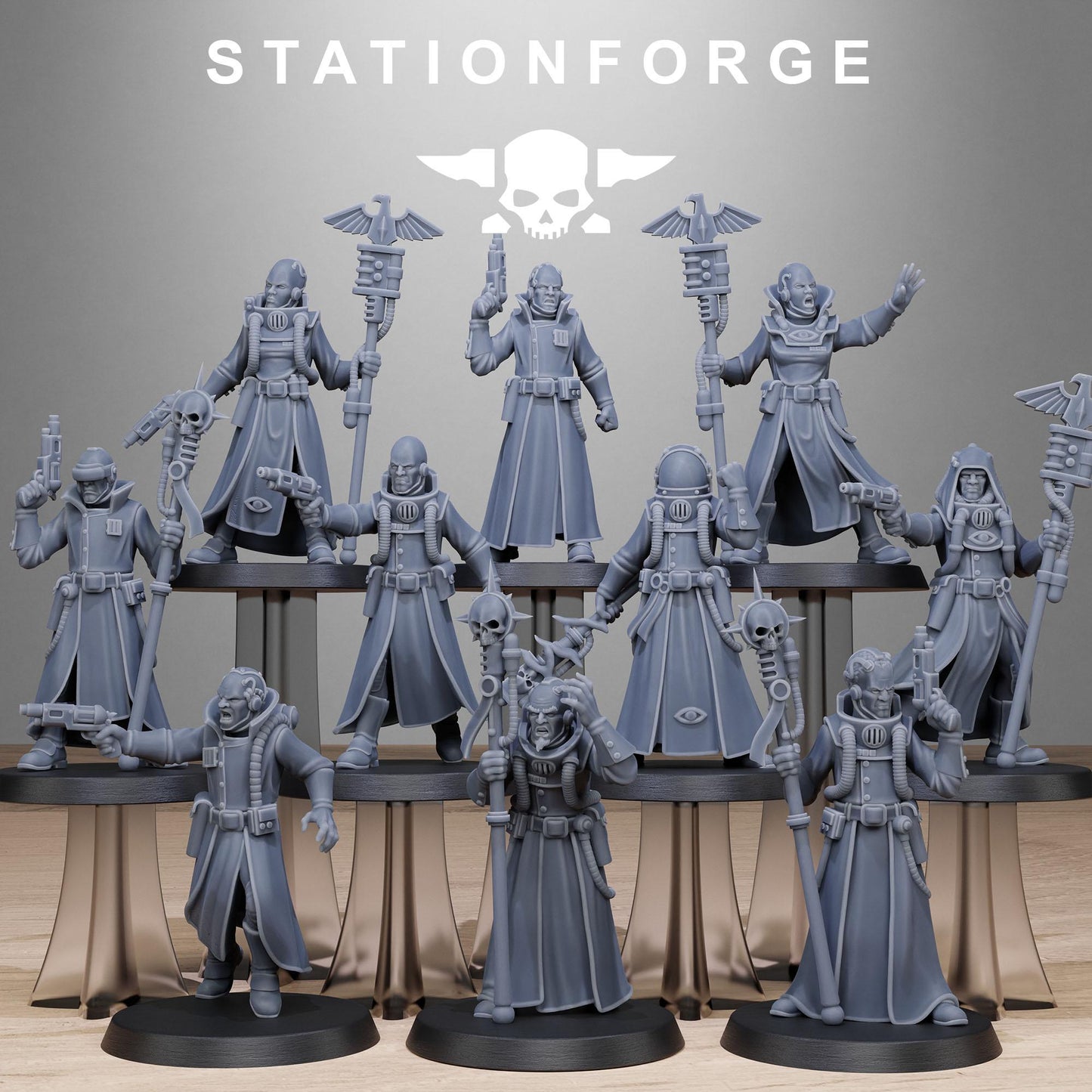 Station Forge Grimcorp Seers 3d printed proxie Wargames New Faction
