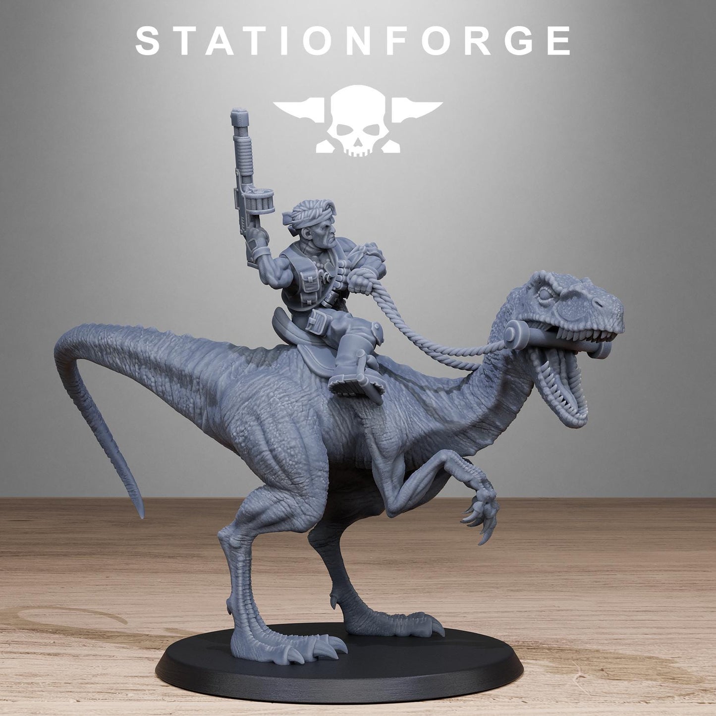 Station Forge GrimGuard Jungle Raptors Fighters 3d printed proxie Wargames