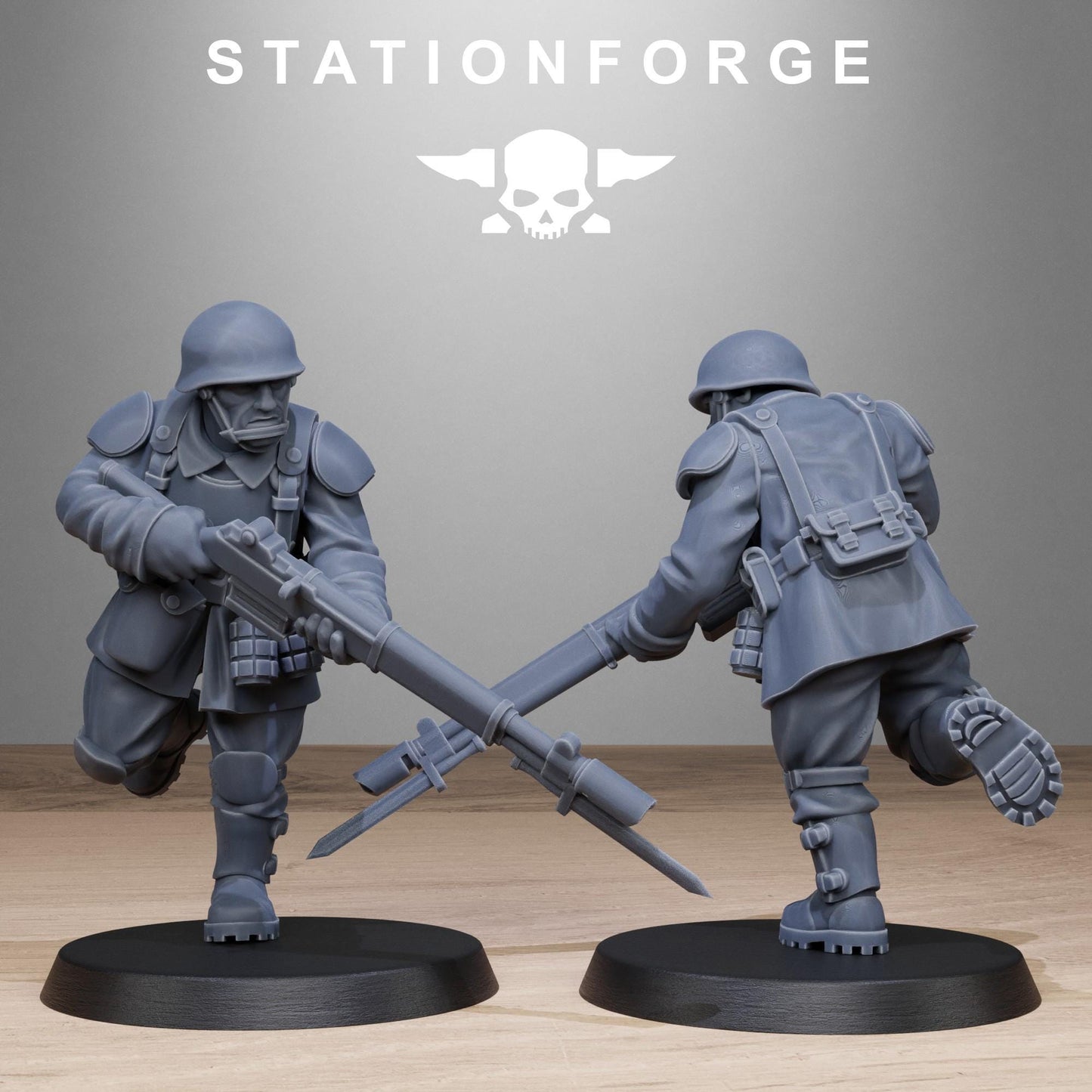 FreeGuard Infantry 3d printed proxie Wargames designed by station forge