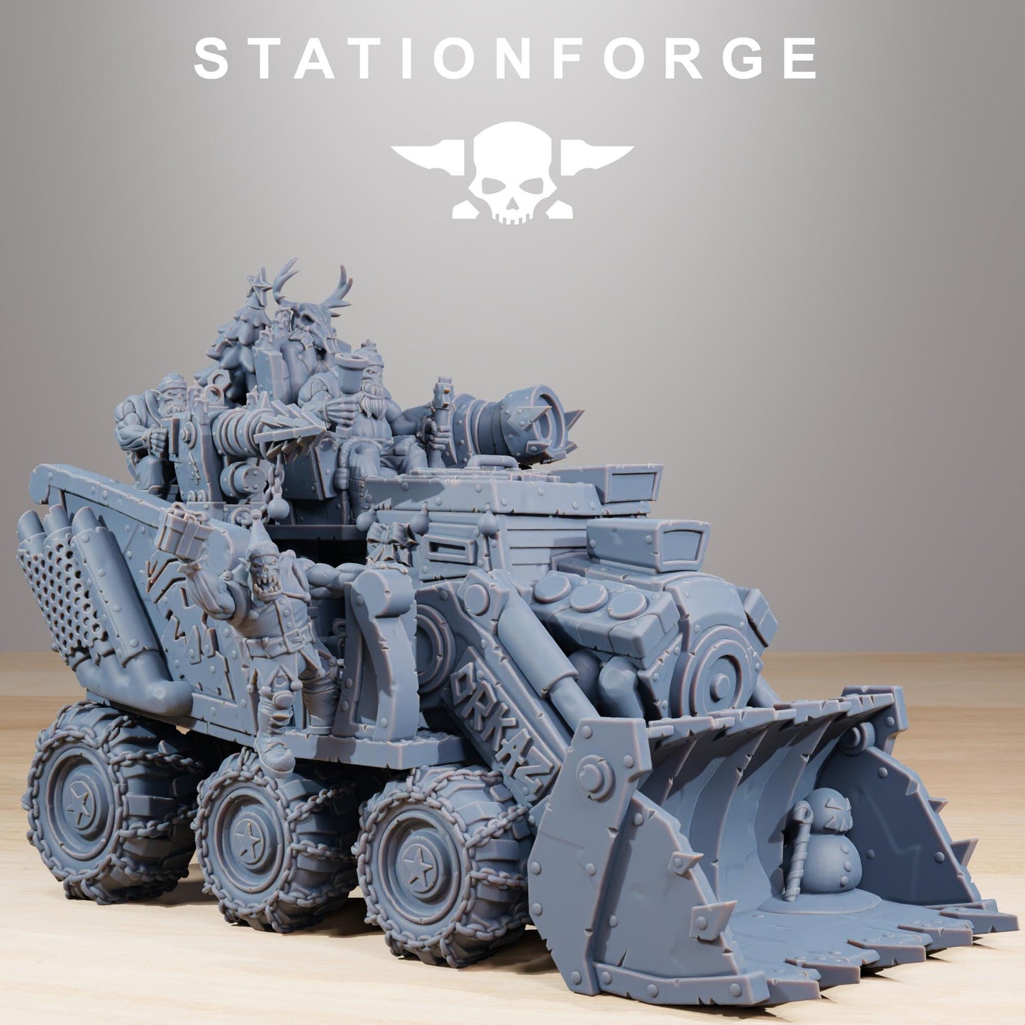 Station forge Orkaz Festivator Proxy minitures Tabletop RPG Wargaming 130mm base all in