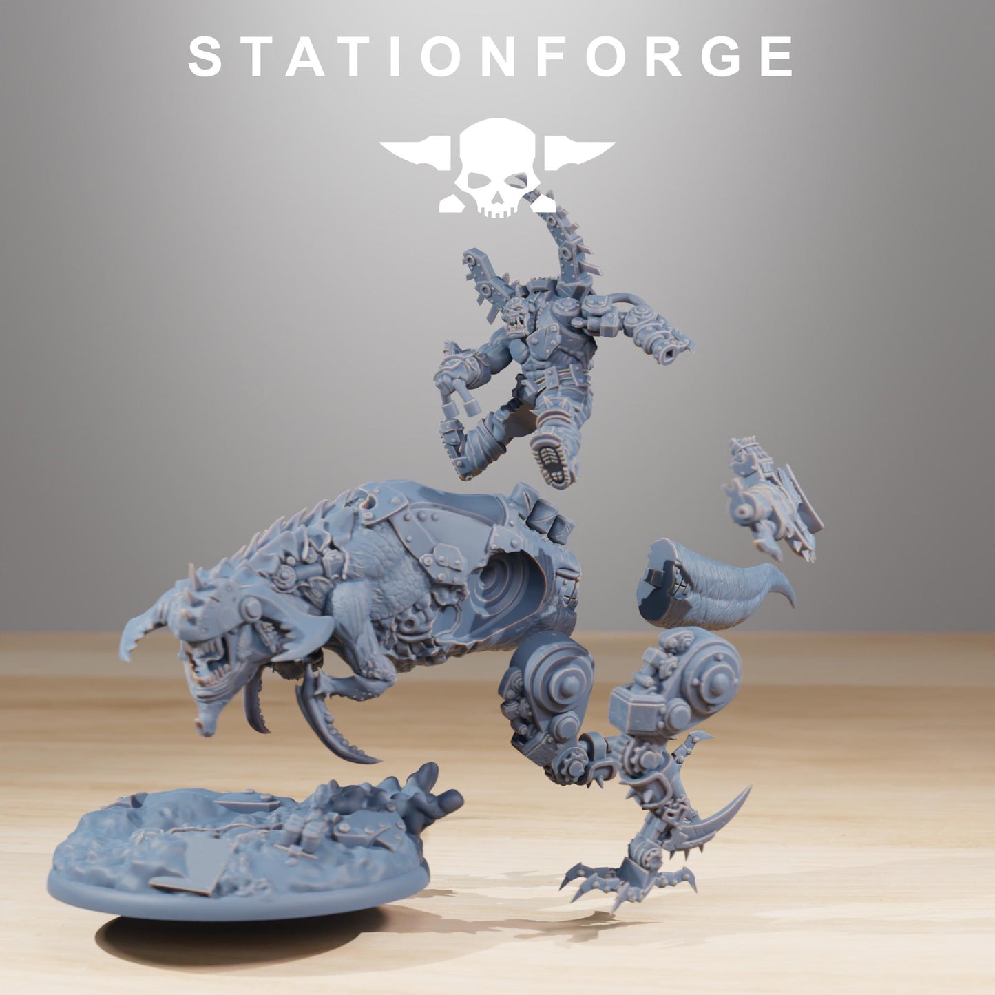 Station ForgeOrkaz Beast Boss minitures Tabletop RPG Wargaming custom weapon choice now available