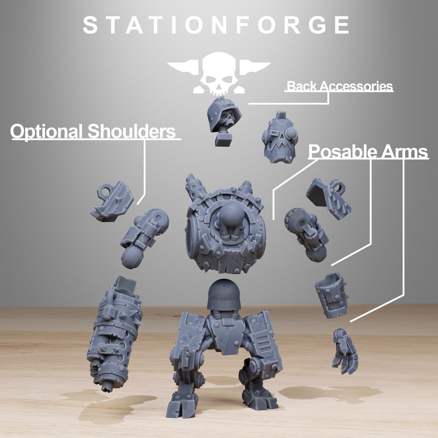 Station Forge Orkaz Bots Infantry 3d printed proxie Wargames