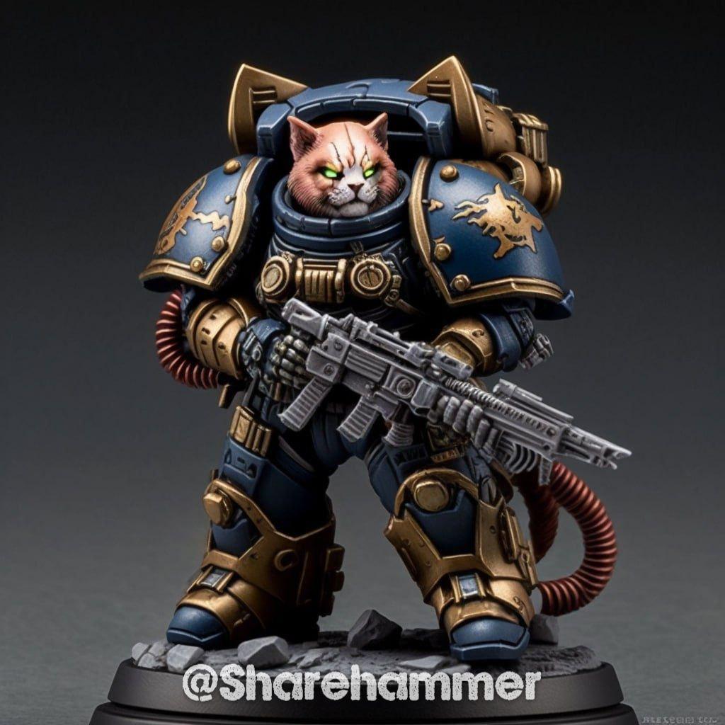 Space Marine Pussy Cat Proxy minitures Tabletop RPG Wargaming