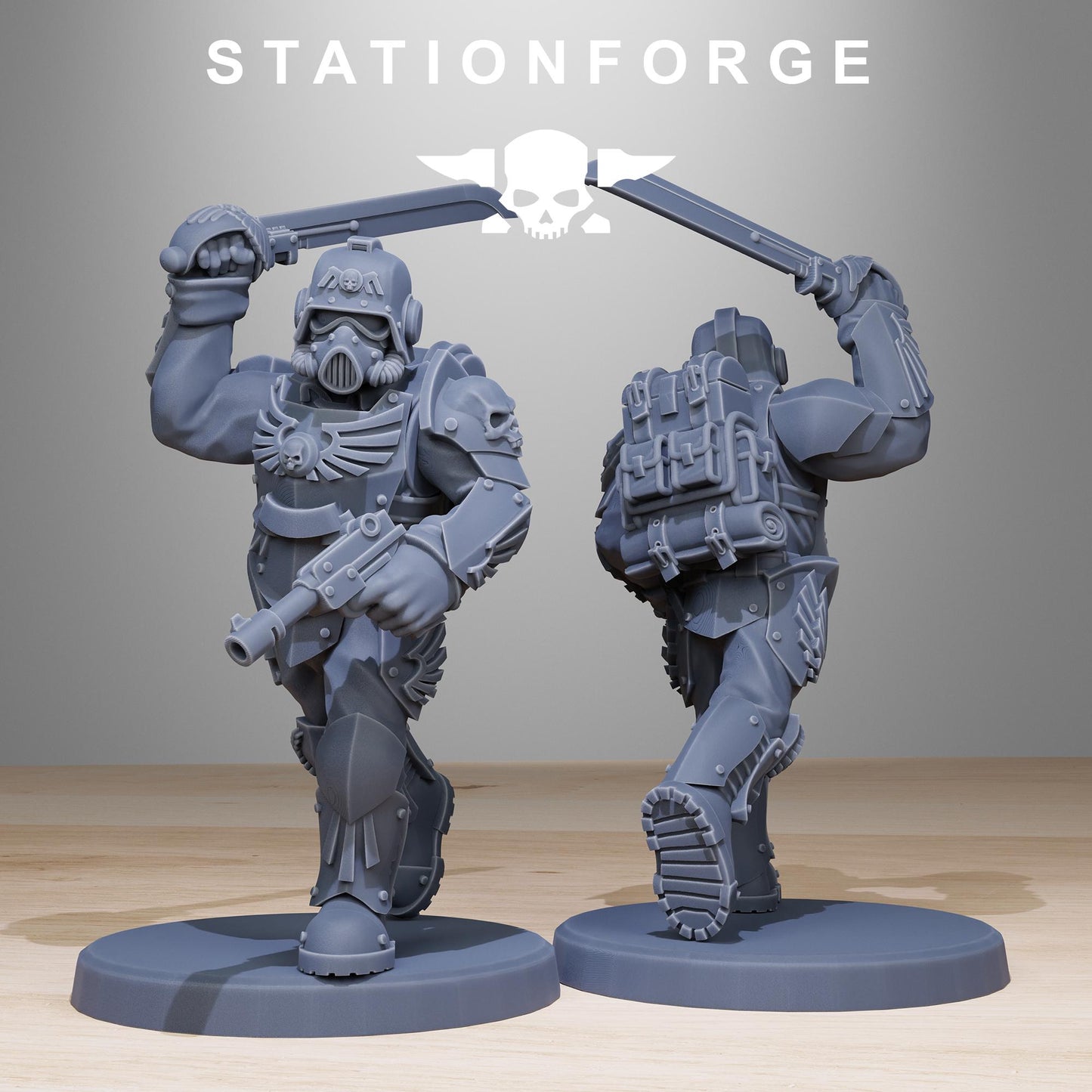 Station Forge GrimGuard_Elites 3d printed proxie Wargames