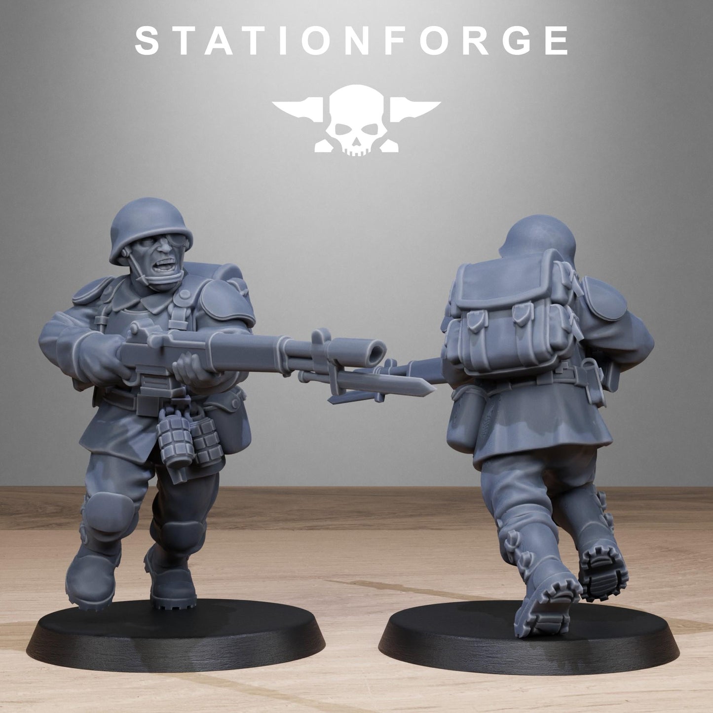 FreeGuard Infantry 3d printed proxie Wargames designed by station forge