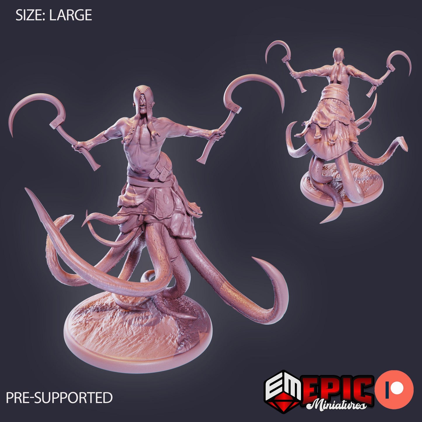Fear Reaper Designed by epic Minitures Proxy minitures 50mm baseTabletop RPG Wargaming printed in one part