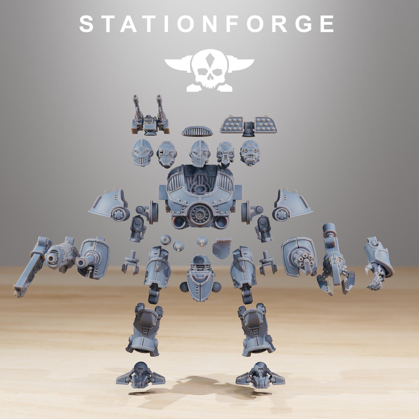 Station Forge Scavenger Defender Mk2 big boy printed in resin and sent in parts