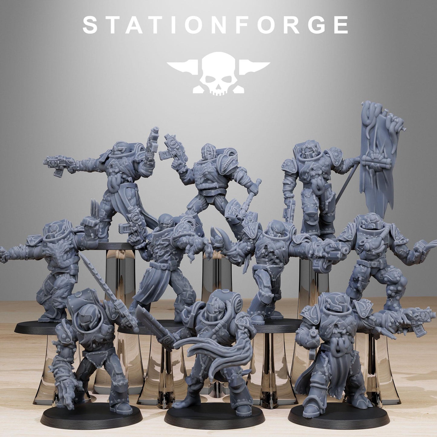 Station Forge Corrupted_Socratis_Infantry Team Proxy minitures Tabletop RPG Wargaming