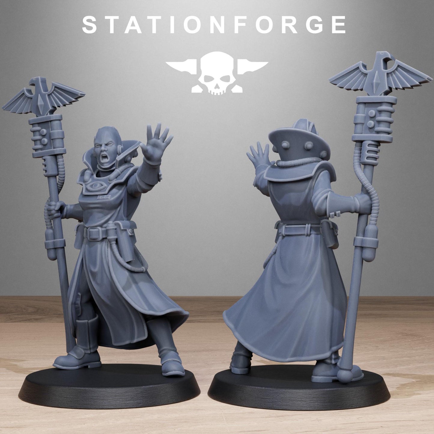 Station Forge Grimcorp Seers 3d printed proxie Wargames New Faction