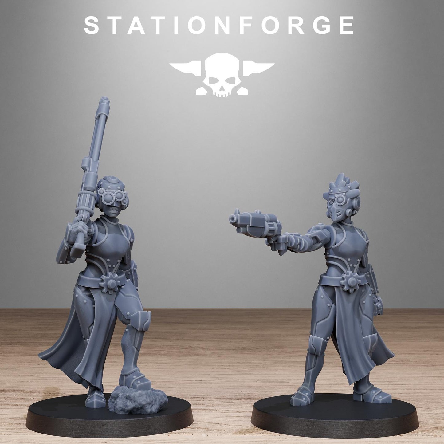 Station Forge Scavenger Sisters Infantry Proxy minitures Tabletop RPG Wargaming