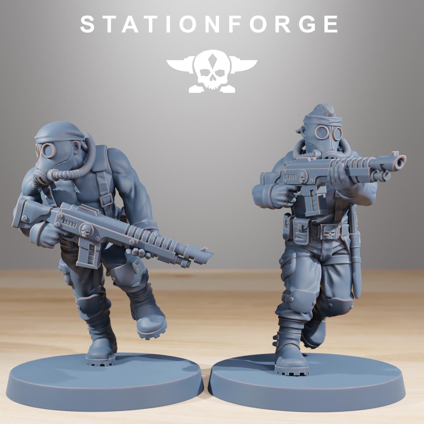 Station Forge GrimGuard Jungle Fighters 3d printed proxie Wargames