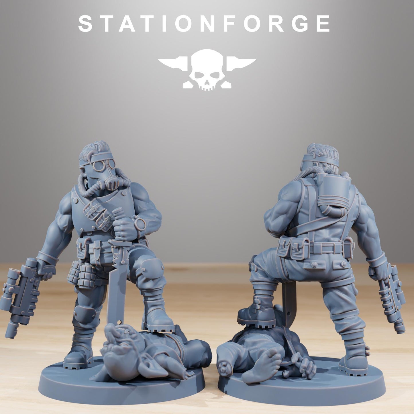 Station Forge GrimGuard Hunters 3d printed proxie Wargames