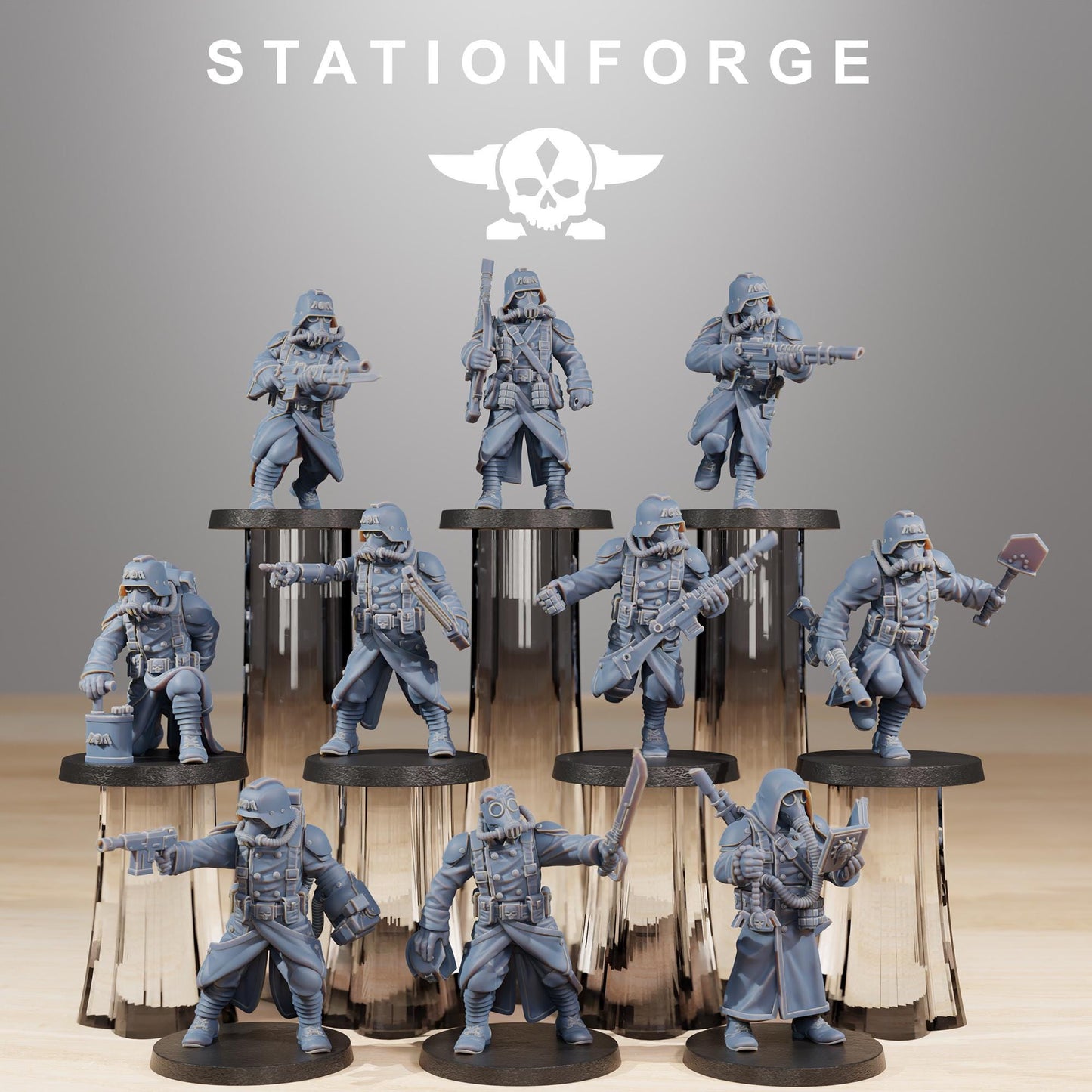Station ForgeGrimGuard Acolytes 3d printed proxie Wargames