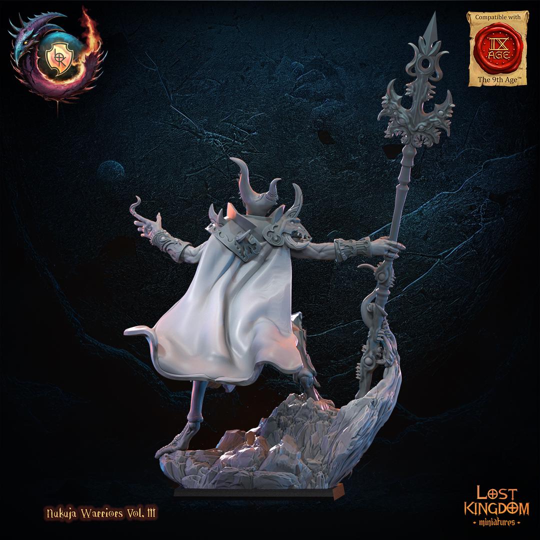 3D printed Nukuja Exalted designed by Lost Kingdom Miniatures - Nukuja Warrior