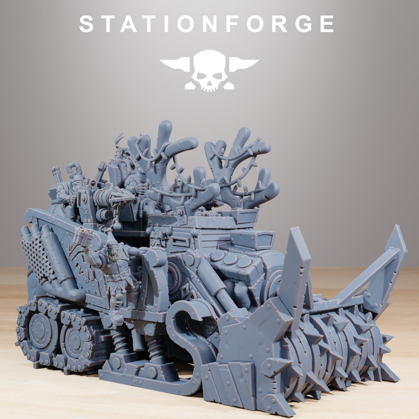 Station forge Orkaz Festivator Proxy minitures Tabletop RPG Wargaming 130mm base all in