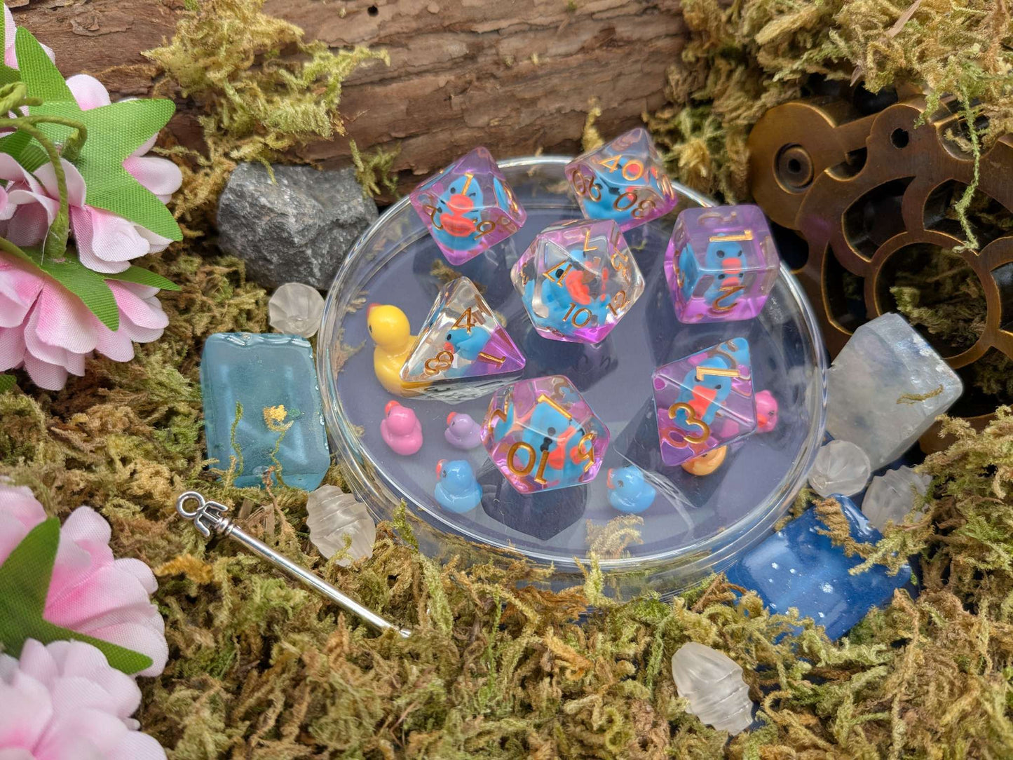 Blue Ducks Inclusion Dice Set