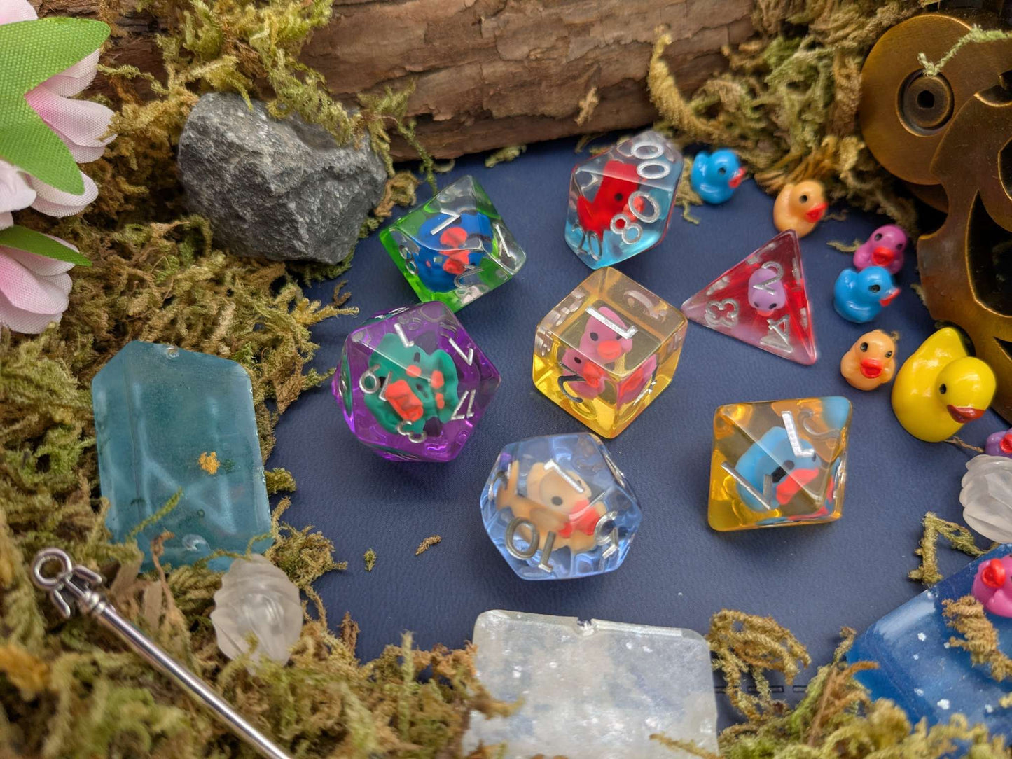 Multi-Coloured Ducks Inclusion Dice Set