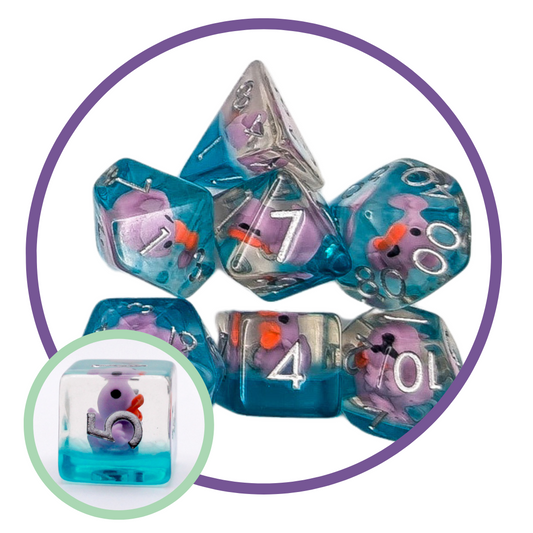 Purple Duck Inclusion Dice Set