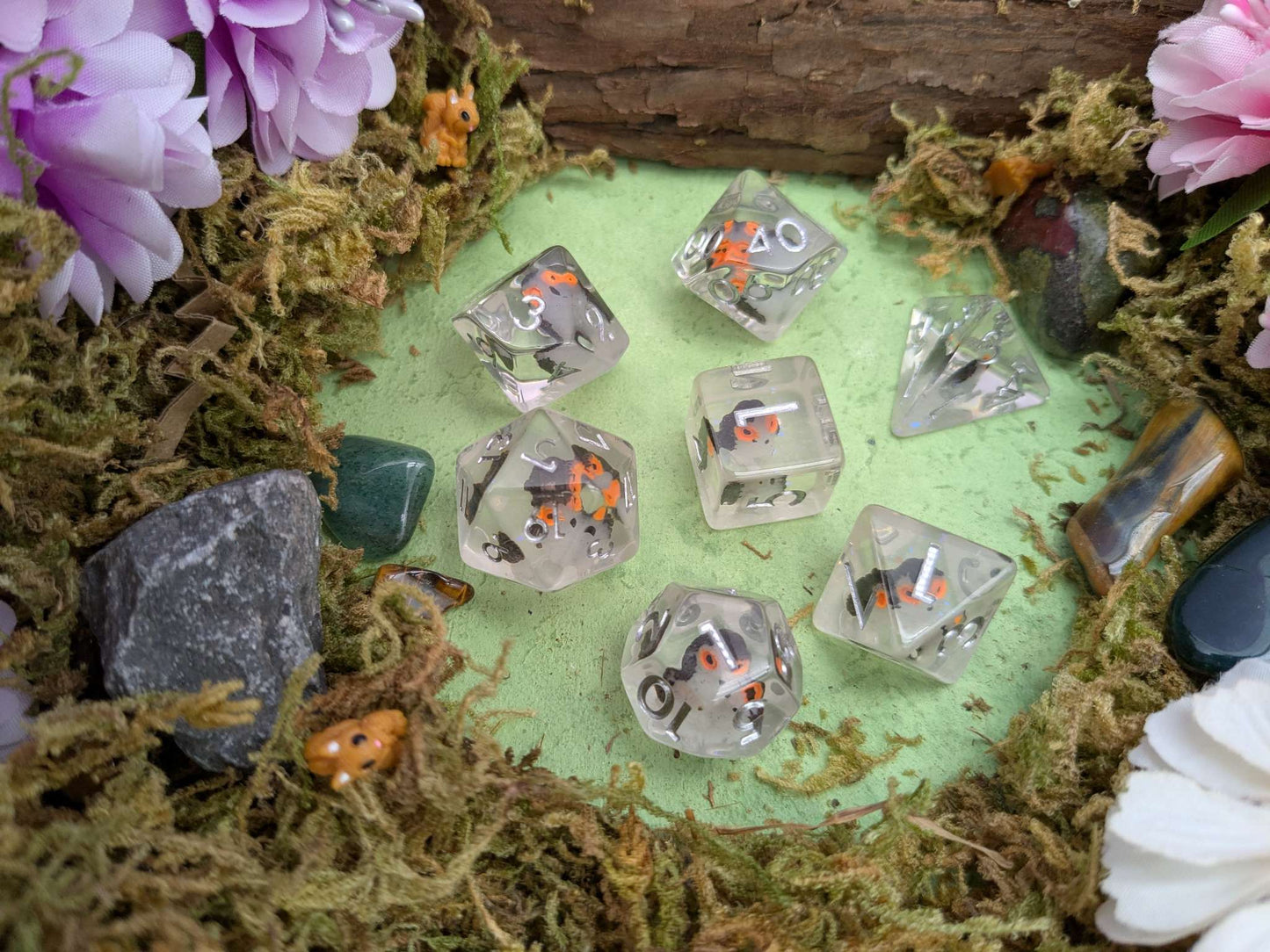 Owl Inclusion Dice Set
