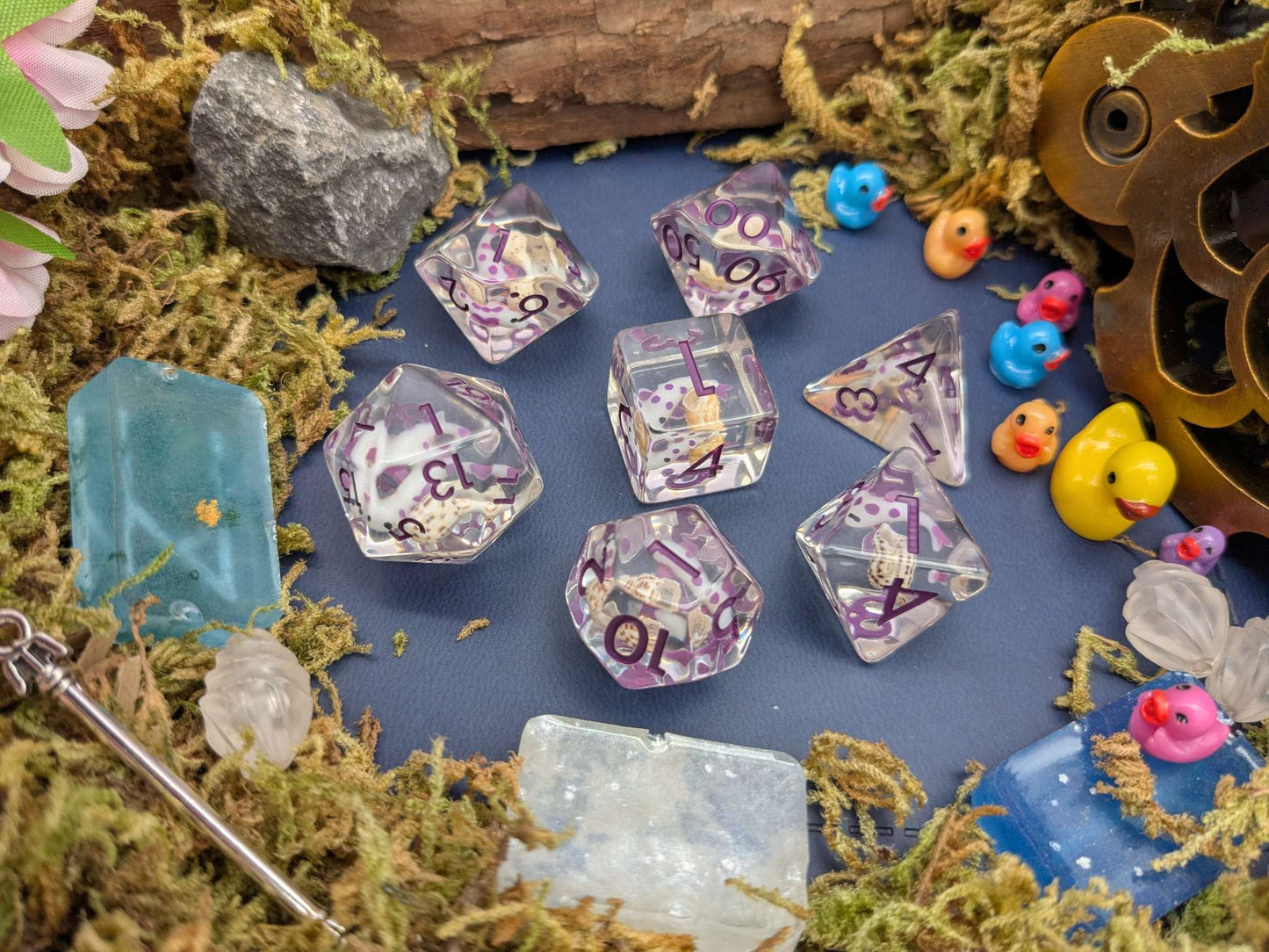 Seashells Inclusion Dice Set