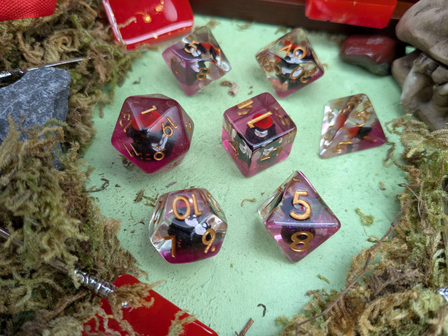 Black Ghost Inclusion Dice Set