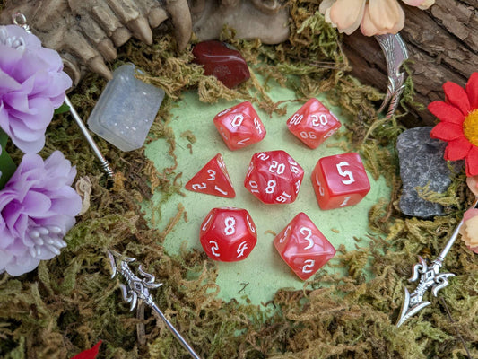Pink Peach Dice Set