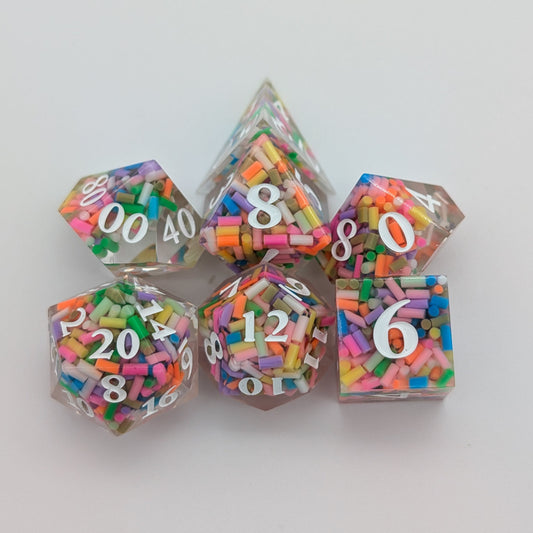 Packed Confetti Sharp Dice Set