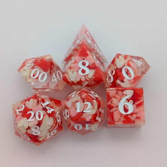 Packed Heart Sharp Dice Set