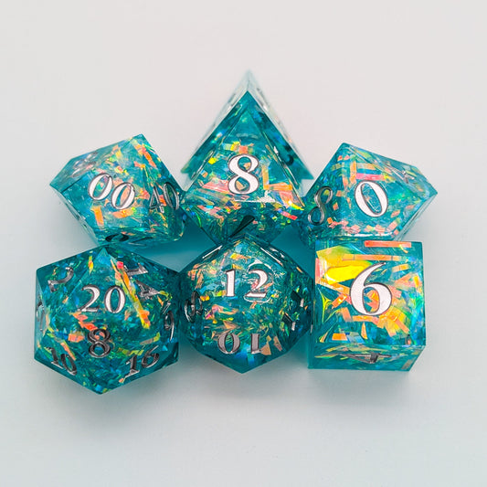 Shine Green Sharp Dice Set