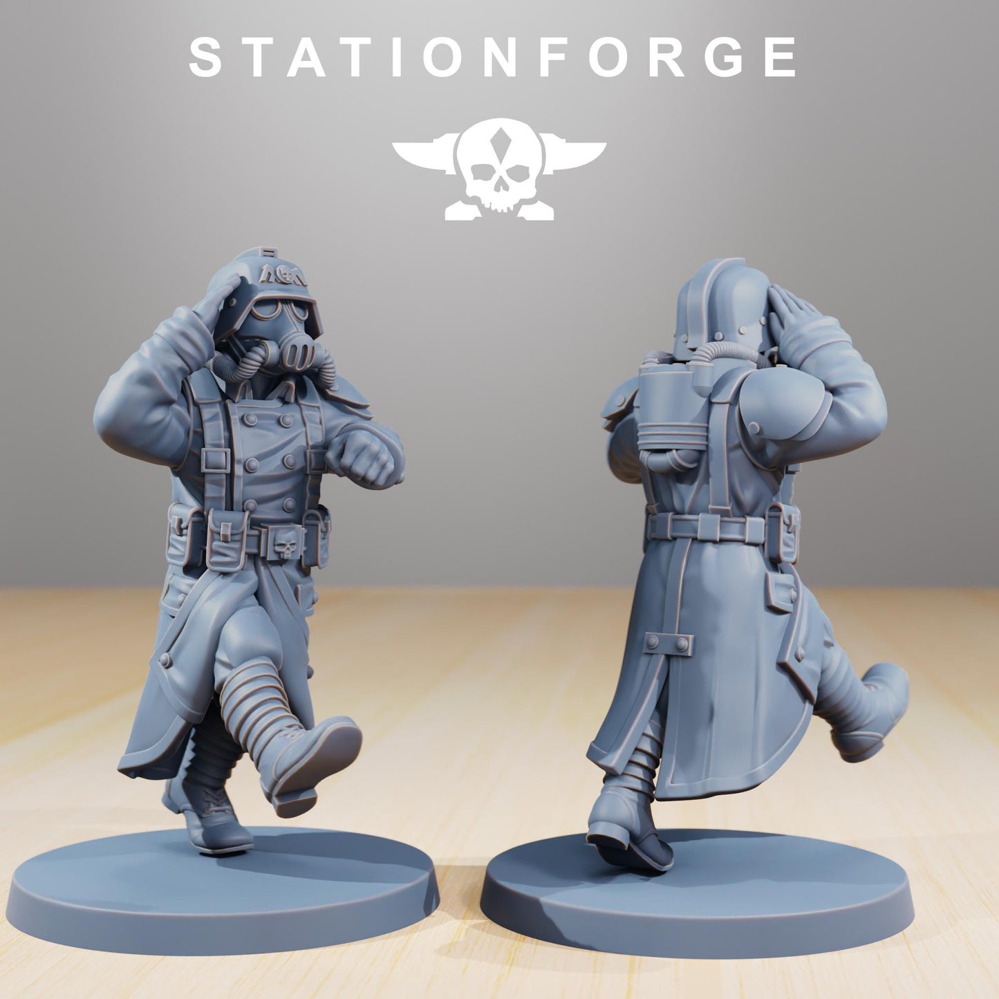 Station Forge Grimguard Marching Poses 3d printed proxie Wargames