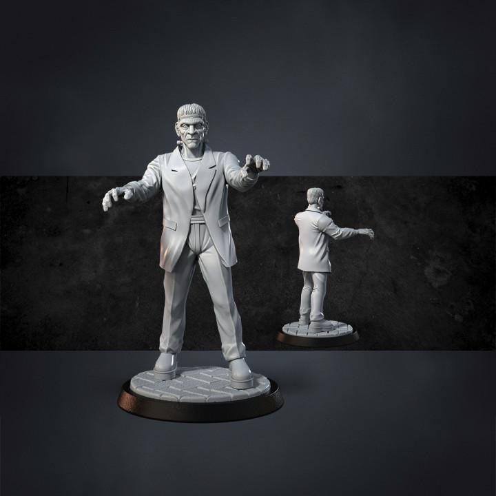 Miniatures for Horror Games Set 1 dnd approx 35mm high Abs resin