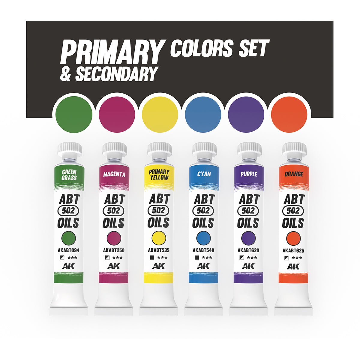 Abteilung 502 Oil Paints - Primary & Secondary Colors Set (AKABT309)