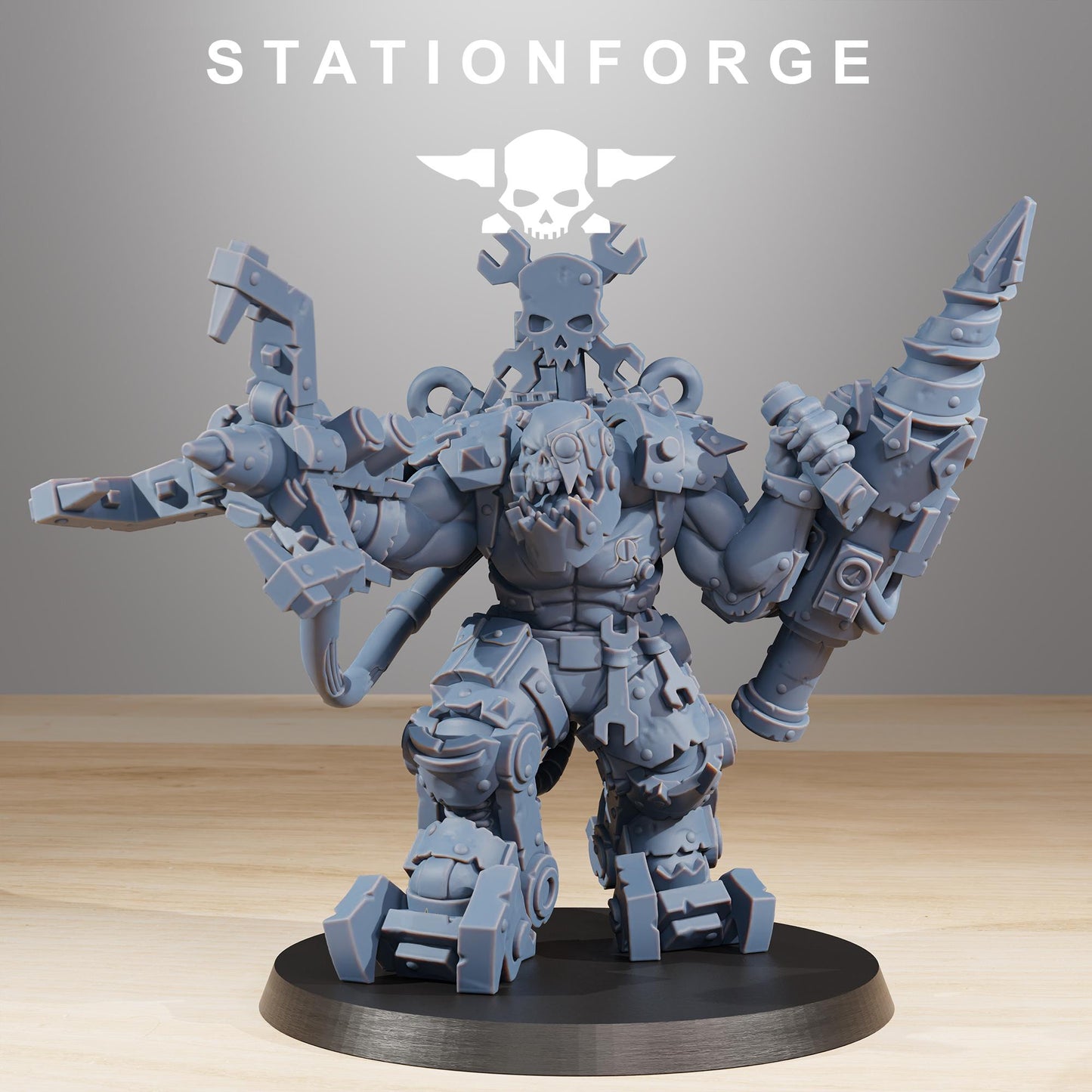 Station Forge Orkaz Ezo boss 60mm base minitures Tabletop RPG Wargaming